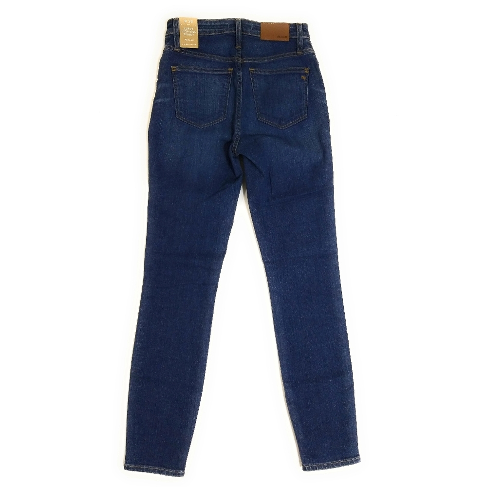 MADEWELL NWT Curvy High Rise Skinny Jeans Dark Wash Size 25 - Picture 3 of 6